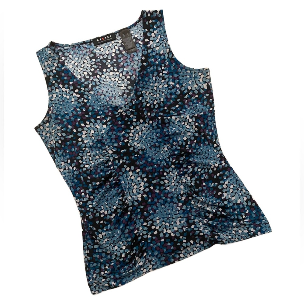 AXCESS by Liz Clairborn: Sleeveless V-Neck Top, Stretchy, Front Ruched Details